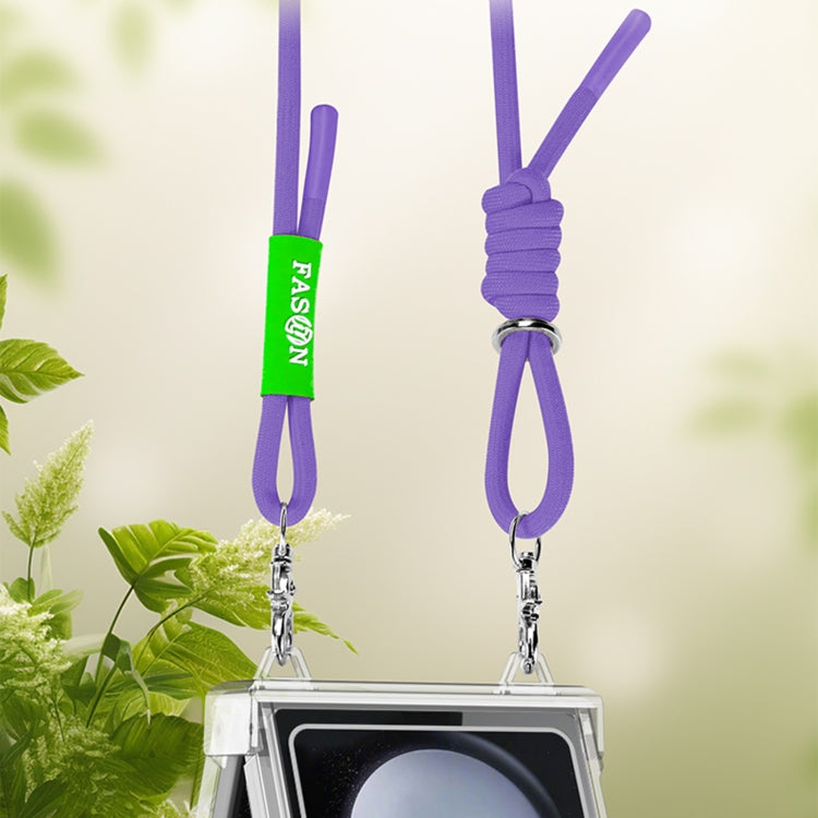 For Samsung Galaxy Z Flip5 GKK Airbag Hinge Full Coverage Phone Case with Crossbody Rope(Yellow) - free shipping - PMC Jewellery - Order now!