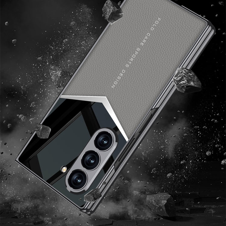 For Samsung Galaxy Z Fold6 GKK Integrated Plating Leather Knight Full Coverage Phone Case(Green) - free shipping - PMC Jewellery - Order now!