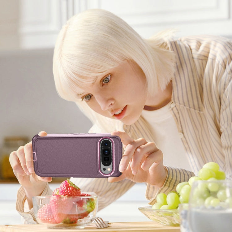 For Google Pixel 9 Pro Life Waterproof Rugged PC + Silicone Phone Case(Purple + Pink) - Google Cases by PMC TechLife | Online Shopping South Africa | PMC TechLife | Buy Now Pay Later Mobicred