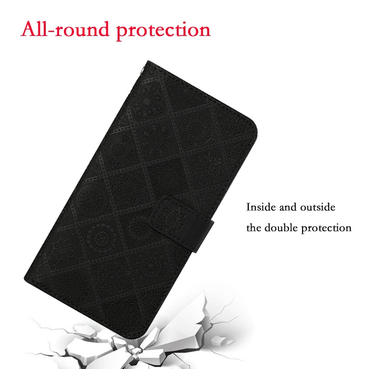 For Samsung Galaxy S25+ 5G Ethnic Style Embossed Pattern Leather Phone Case(Black) - Galaxy S25+ 5G Cases by PMC Jewellery | Online Shopping South Africa | PMC Jewellery | Buy Now Pay Later Mobicred