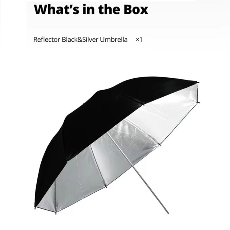 Godox UB002 Photography Studio Reflector Diffuser Umbrella, Size:33 inch 84cm(Black Silver) - by Godox | Online Shopping South Africa | PMC TechLife | Buy Now Pay Later Mobicred