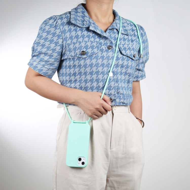 For iPhone 16 Candy Colors TPU Protective Phone Case with Lanyard(Mint Green) - iPhone 16 Cases by PMC TechLife | Online Shopping South Africa | PMC TechLife | Buy Now Pay Later Mobicred