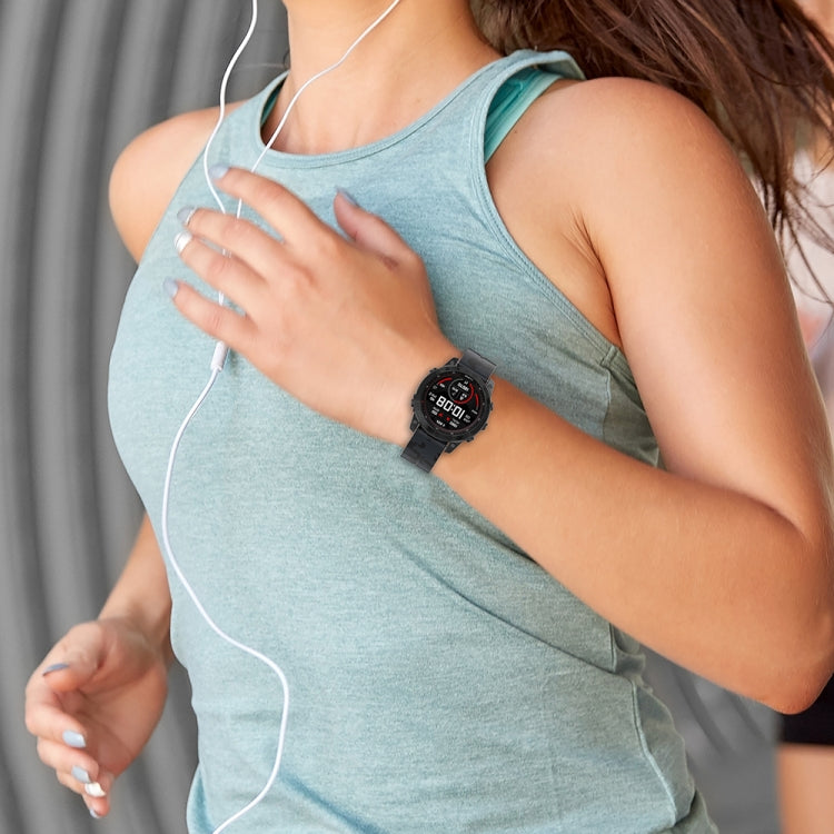 For Garmin Fenix 7S Magnetic Folding Silver Buckle Color Printed Silicone Watch Band(Camouflage Red) - free shipping - PMC TechLife - Order now!