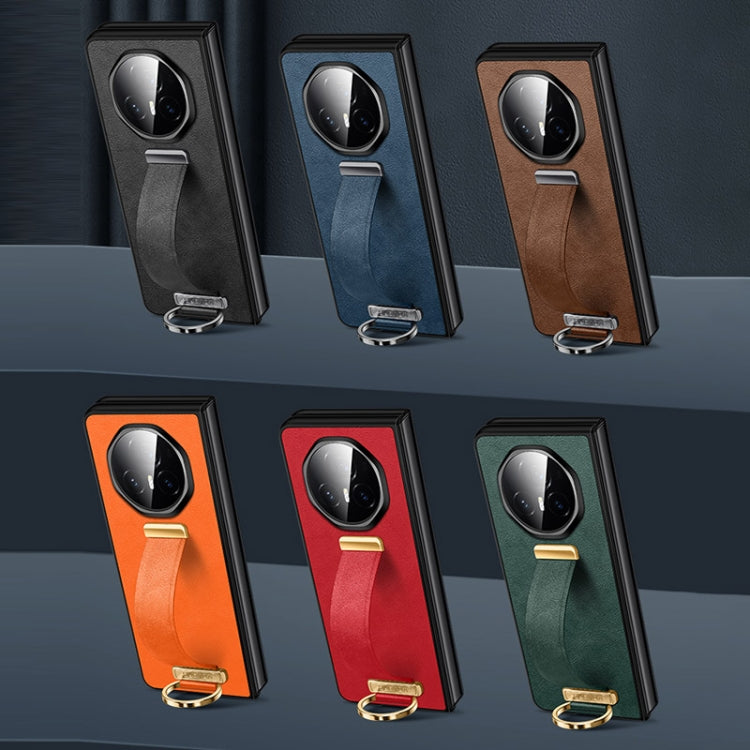 For Honor Magic V3 SULADA PC + Leather Texture Skin Feel Shockproof Phone Case(Red) - Honor Cases by SULADA | Online Shopping South Africa | PMC TechLife | Buy Now Pay Later Mobicred