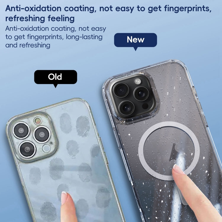 For iPhone 16 Plus Glitter Powder MagSafe Magnetic Phone Case(Transparent) - free shipping - PMC Jewellery - Order now!