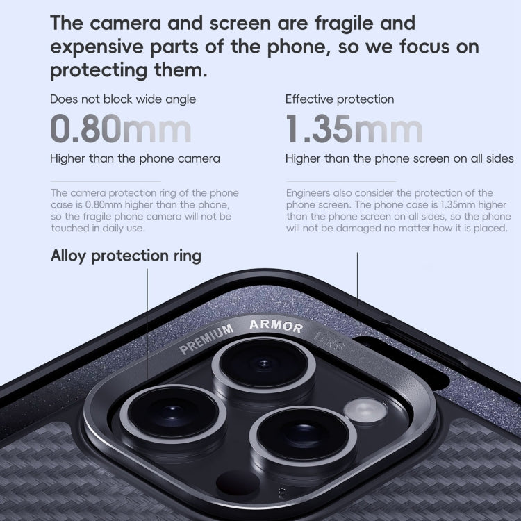 For iPhone 16 Plus Carbon Fiber Kevlar MagSafe Magnetic Phone Case(Black) - free shipping - PMC Jewellery - Order now!