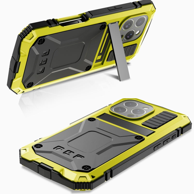 For iPhone 16 Pro R-JUST Life Waterproof Dustproof Shockproof Phone Case(Yellow) - free shipping - PMC Jewellery - Order now!