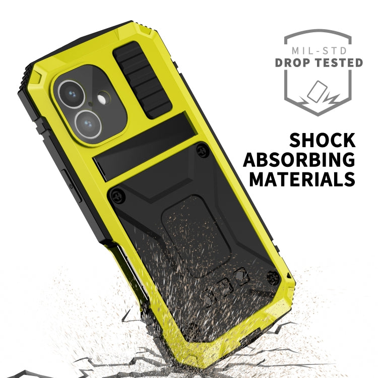 For iPhone 16 Plus R-JUST Life Waterproof Dustproof Shockproof Phone Case(Yellow) - free shipping - PMC Jewellery - Order now!