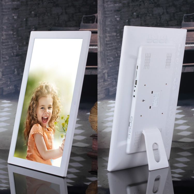 23.6 inch LED Screen Digital Photo Frame, Plug Type:EU Plug(White) - free shipping - PMC TechLife - Order now!
