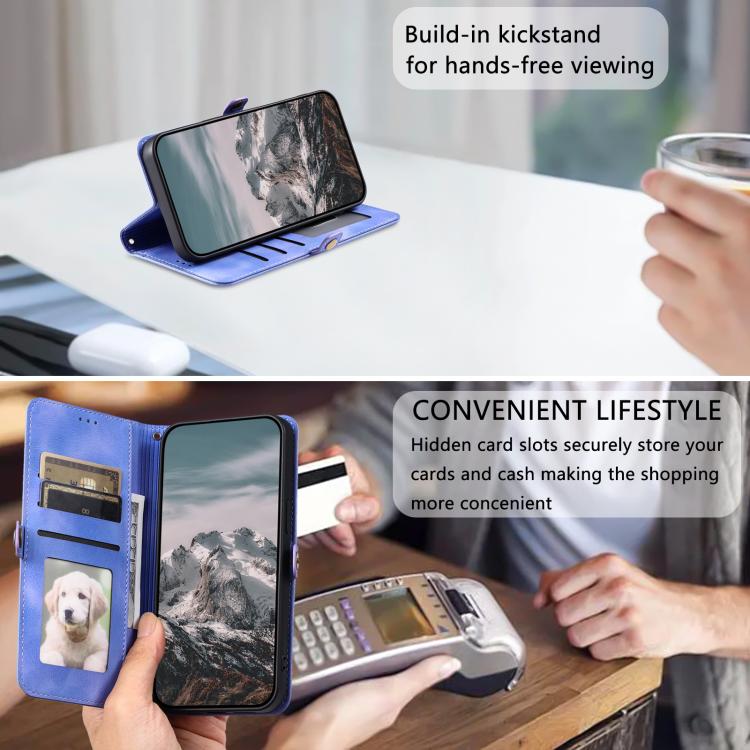 For iPhone 16e Skin Feel Totem Embossed Leather Phone Case(Purple) - iPhone 16e Cases by PMC TechLife | Online Shopping South Africa | PMC TechLife | Buy Now Pay Later Mobicred