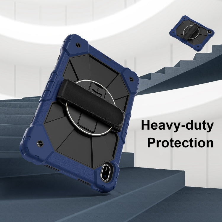 For Huawei MatePad SE 11 2024 Contrast Color Robot Silicone Hybrid PC Tablet Case(Navy Black) - Huawei by PMC TechLife | Online Shopping South Africa | PMC TechLife | Buy Now Pay Later Mobicred