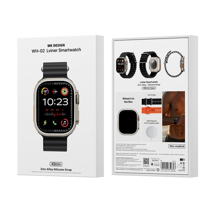 WK WH-02 Traveler 2.01 inch Smart Watch Supports Blood Oxygen Monitoring(Black) - Smart Watches by WK | Online Shopping South Africa | PMC TechLife | Buy Now Pay Later Mobicred