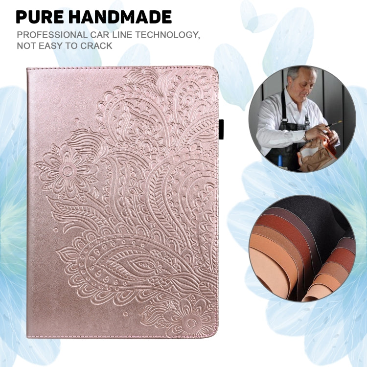 For Honor Pad 8 Peacock Embossed Pattern Leather Tablet Case(Rose Gold) - Honor by PMC TechLife | Online Shopping South Africa | PMC TechLife | Buy Now Pay Later Mobicred