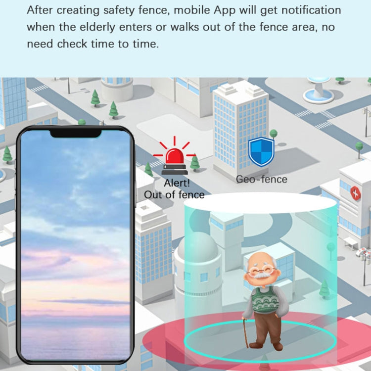 RF-V52-B 1.85 inch Screen GPS Smart Tracker WatchBand Support SOS Call / Health Monitoring For North America / South America(Black) - free shipping - PMC TechLife - Order now!