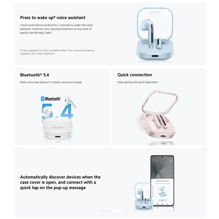Original Xiaomi Redmi Buds 6 Active BT5.4 In-ear True Wireless Earbuds(Blue) - free shipping - PMC Jewellery - Order now!
