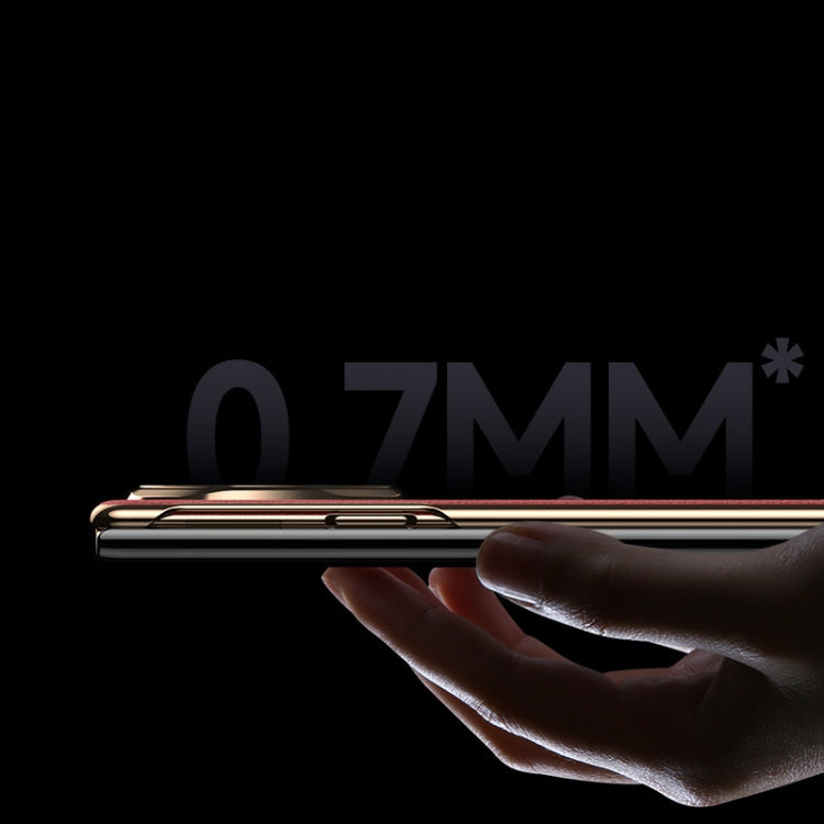 For Huawei Mate XT Ultimate Design View Window Genuine Leather Electroplating Phone Case(Black) - Huawei Cases by PMC TechLife | Online Shopping South Africa | PMC TechLife | Buy Now Pay Later Mobicred