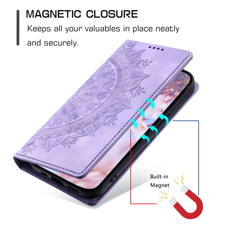 For Samsung Galaxy S25 Ultra 5G Totem Embossed Magnetic Leather Phone Case(Purple) - Galaxy S25 Ultra 5G Cases by PMC Jewellery | Online Shopping South Africa | PMC Jewellery | Buy Now Pay Later Mobicred
