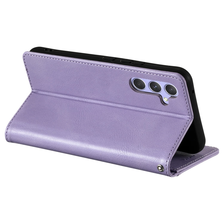 For Samsung Galaxy S25 5G Simple 6-Card Wallet Leather Phone Case(Purple) - Galaxy S25 5G Cases by PMC TechLife | Online Shopping South Africa | PMC TechLife | Buy Now Pay Later Mobicred