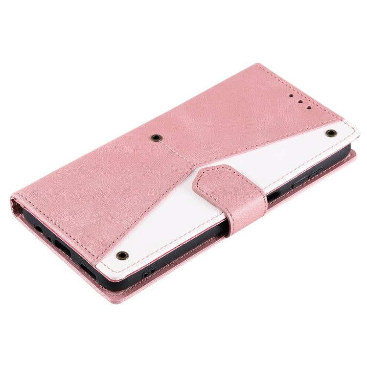 For Samsung Galaxy S25+ 5G Nail Skin Feel Stitching Calf Texture Leather Phone Case(Rose Gold) - Galaxy S25+ 5G Cases by PMC TechLife | Online Shopping South Africa | PMC TechLife | Buy Now Pay Later Mobicred
