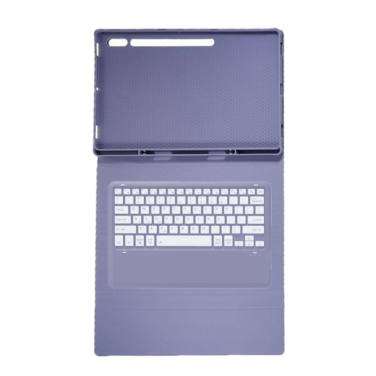 For Samsung Galaxy Tab S10 Ultra A910B Pen Slot Detachable Bluetooth Keyboard Leather Tablet Case(Purple) - free shipping - PMC Jewellery - Order now!