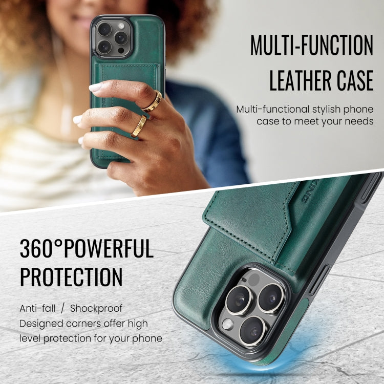 For iPhone 16 Pro Max DG.MING MAGKING-K2 Series MagSafe RFID Card Bag Detachable Phone Case(Green) - free shipping - PMC Jewellery - Order now!