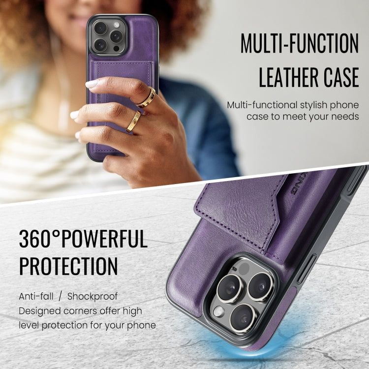 For iPhone 16 Pro DG.MING MAGKING-K2 Series MagSafe RFID Card Bag Detachable Phone Case(Purple) - free shipping - PMC Jewellery - Order now!
