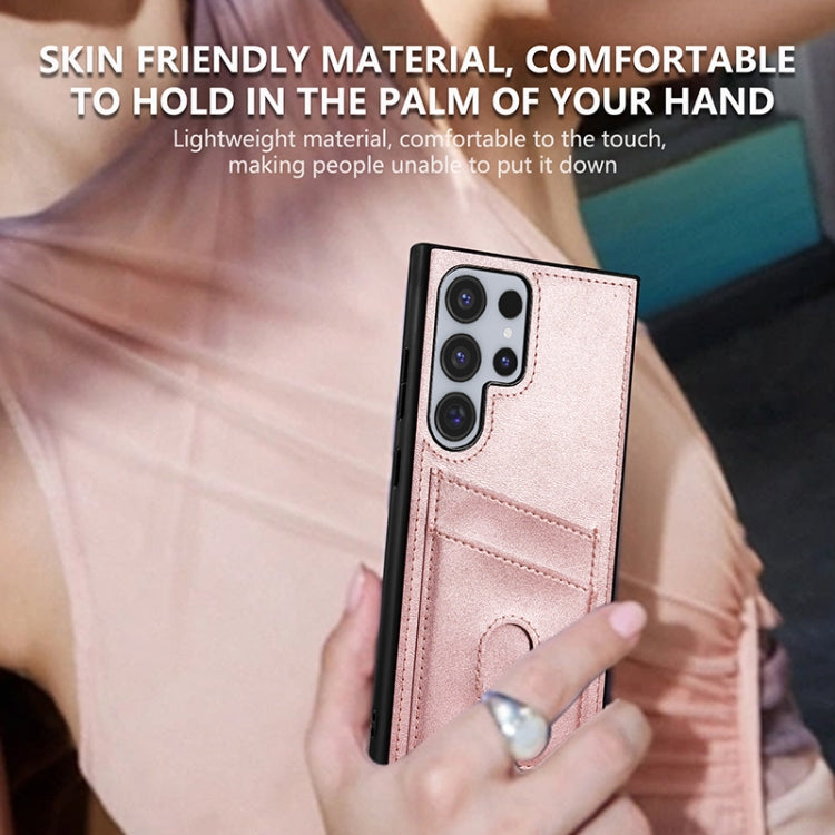 For Samsung Galaxy S24 Ultra 5G AZNS K1 Series Card Slot Business Phone Case(Pink) - free shipping - PMC Jewellery - Order now!