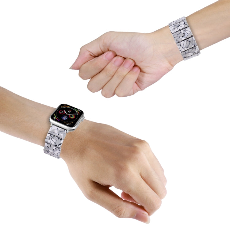 For Apple Watch 46mm / 49mm / 45mm / 44mm Stretch Rope Square Resin Watch Band(Crack) - Watch Bands by PMc TechLife | Online Shopping South Africa | PMc TechLife | Buy Now Pay Later Mobicred