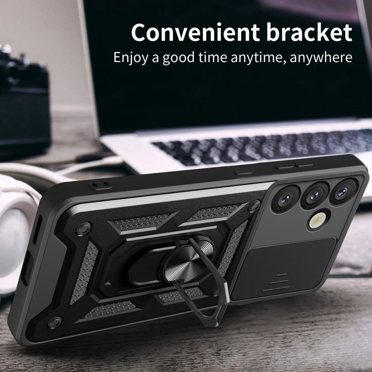 For Samsung Galaxy S25+ 5G Sliding Camera Cover Design TPU+PC Phone Case(Silver) - Galaxy S25+ 5G Cases by PMC Jewellery | Online Shopping South Africa | PMC Jewellery | Buy Now Pay Later Mobicred