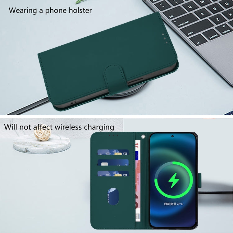 For Ulefone Note 17 Pro Skin Feel Solid Color Leather Phone Case with Lanyard(Dark Green) - Ulefone Cases by PMC Jewellery | Online Shopping South Africa | PMC Jewellery | Buy Now Pay Later Mobicred