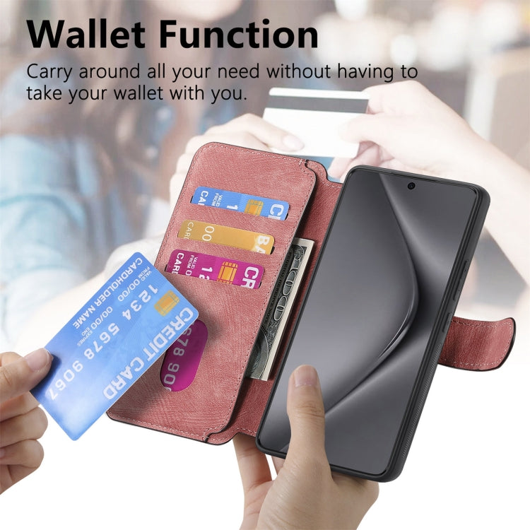 For Huawei Pura 70 CaseNeo MagSafe RFID Anti-theft Retro Leather Phone Case(Pink) - free shipping - PMC Jewellery - Order now!