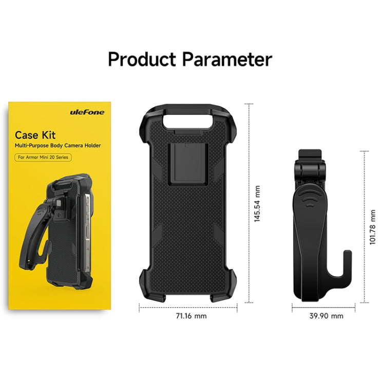 For Ulefone Armor mini 20T Pro / 20 Pro Ulefone Back Clip Phone Case(Black) - free shipping - PMC Jewellery - Order now!