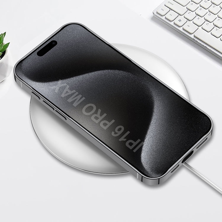 For iPhone 16 Pro Max GKK Plating Leather Wave MagSafe Phone Case(Black) - free shipping - PMC Jewellery - Order now!