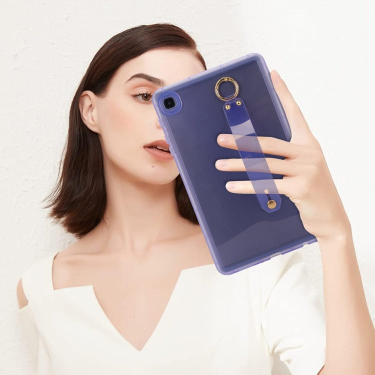 For Samsung Galaxy Tab S9 / S8 / S7 Wristband Holder PC Hybrid TPU Soft Tablet Case(Purple) - free shipping - PMC Jewellery - Order now!