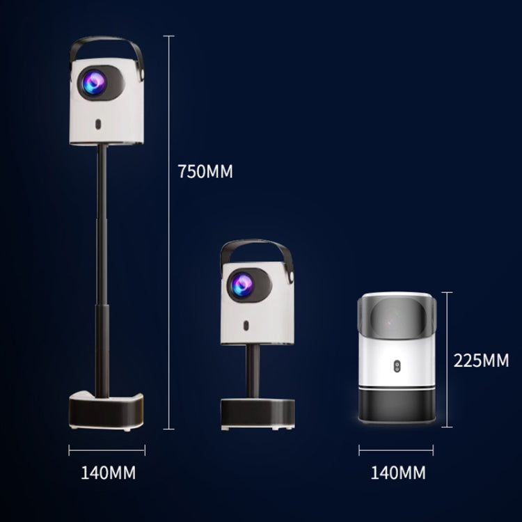 TS-2 1920 x 1080P 240ANSI HiSilicon 352 Android 9.0 Telescopic Projector, EU Plug(White) - LED Projector by PMC TechLife | Online Shopping South Africa | PMC TechLife | Buy Now Pay Later Mobicred