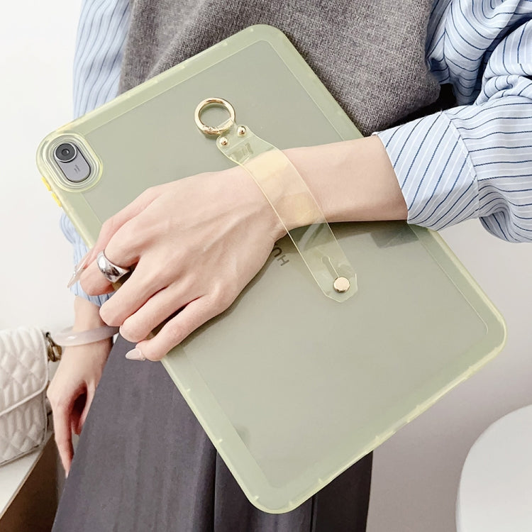 For Huawei MatePad Air 2024 Wristband Holder PC Hybrid TPU Soft Tablet Case(Pink) - Huawei by PMC Jewellery | Online Shopping South Africa | PMC Jewellery | Buy Now Pay Later Mobicred