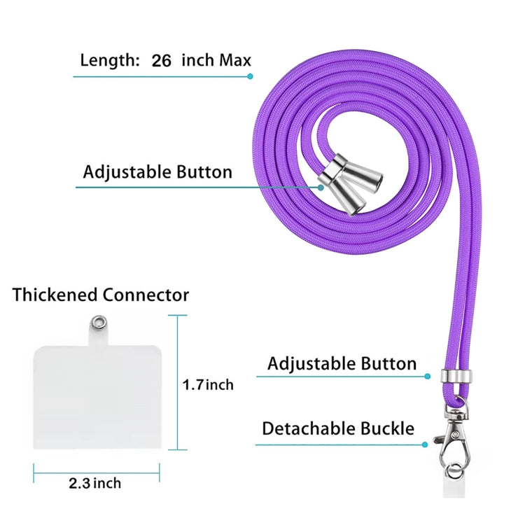 For Samsung Galaxy S25 Ultra 5G Electroplating Marble Dual-side IMD Phone Case with Lanyard(Purple 002) - Galaxy S25 Ultra 5G Cases by PMC TechLife | Online Shopping South Africa | PMC TechLife | Buy Now Pay Later Mobicred