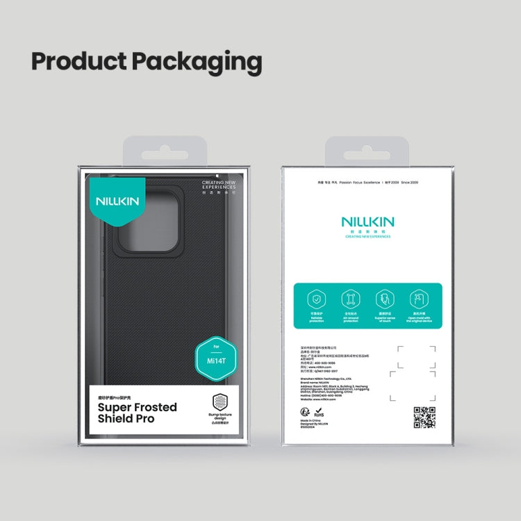 For Xiaomi 14T NILLKIN Frosted Shield Pro PC + TPU Phone Case(Black) - free shipping - PMC Jewellery - Order now!