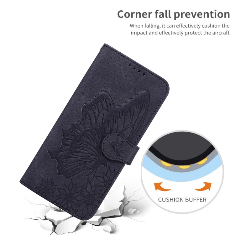 For Samsung Galaxy S25 5G Retro Skin Feel Butterflies Embossing Horizontal Flip Leather Phone Case(Black) - free shipping - PMC Jewellery - Order now!
