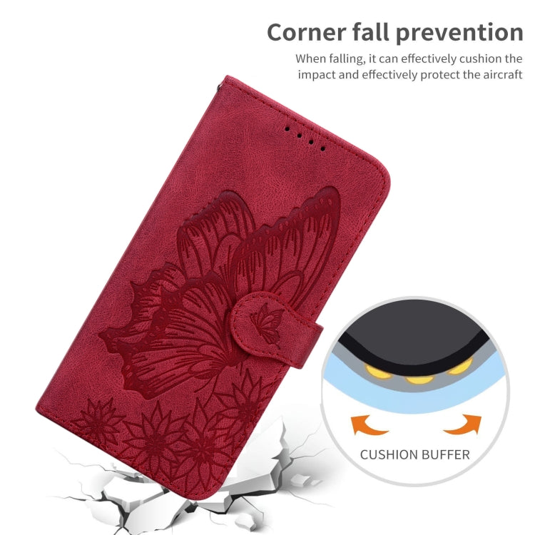 For Samsung Galaxy S25+ 5G Retro Skin Feel Butterflies Embossing Horizontal Flip Leather Phone Case(Red) - Galaxy S25+ 5G Cases by PMC TechLife | Online Shopping South Africa | PMC TechLife | Buy Now Pay Later Mobicred
