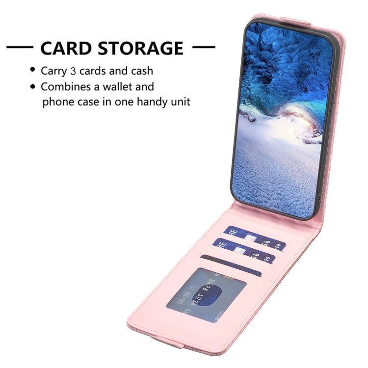 For Samsung Galaxy S25 5G Diamond Lattice Vertical Flip Leather Phone Case(Pink) - Galaxy S25 5G Cases by PMC Jewellery | Online Shopping South Africa | PMC Jewellery | Buy Now Pay Later Mobicred