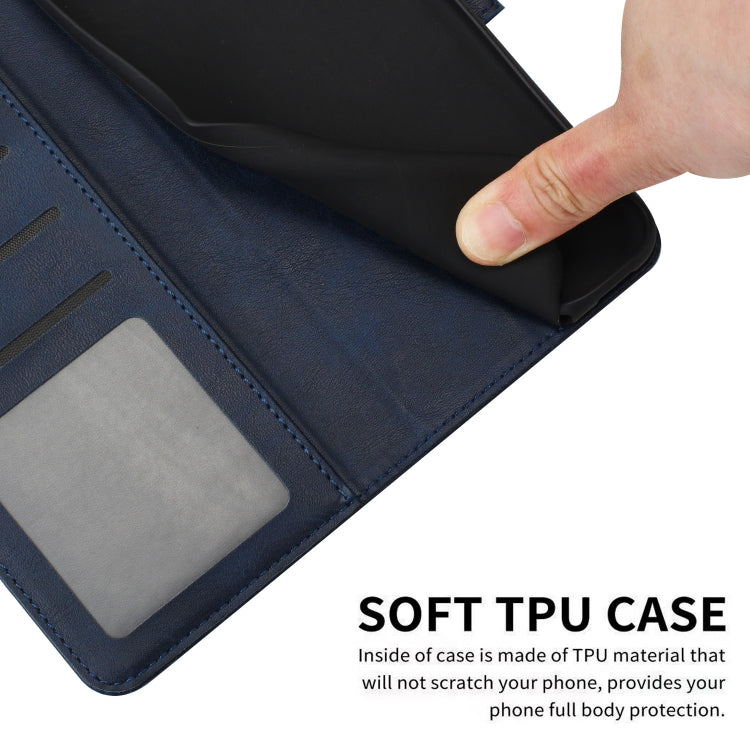 For Samsung Galaxy S25 / S24 5G Solid Calf Texture Flip Leather Phone Case(Dark Blue) - Galaxy S25 5G Cases by PMC TechLife | Online Shopping South Africa | PMC TechLife | Buy Now Pay Later Mobicred