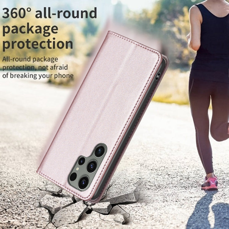 For Samsung Galaxy S25 Ultra 5G Magnetic Leather Phone Case(Gold) - Galaxy S25 Ultra 5G Cases by PMC Jewellery | Online Shopping South Africa | PMC Jewellery | Buy Now Pay Later Mobicred