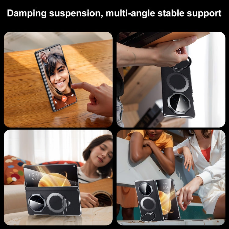 For Honor Magic V3 SULADA Top Grain Leather MagSafe Magnetic Holder Phone Case(Green) - free shipping - PMC TechLife - Order now!