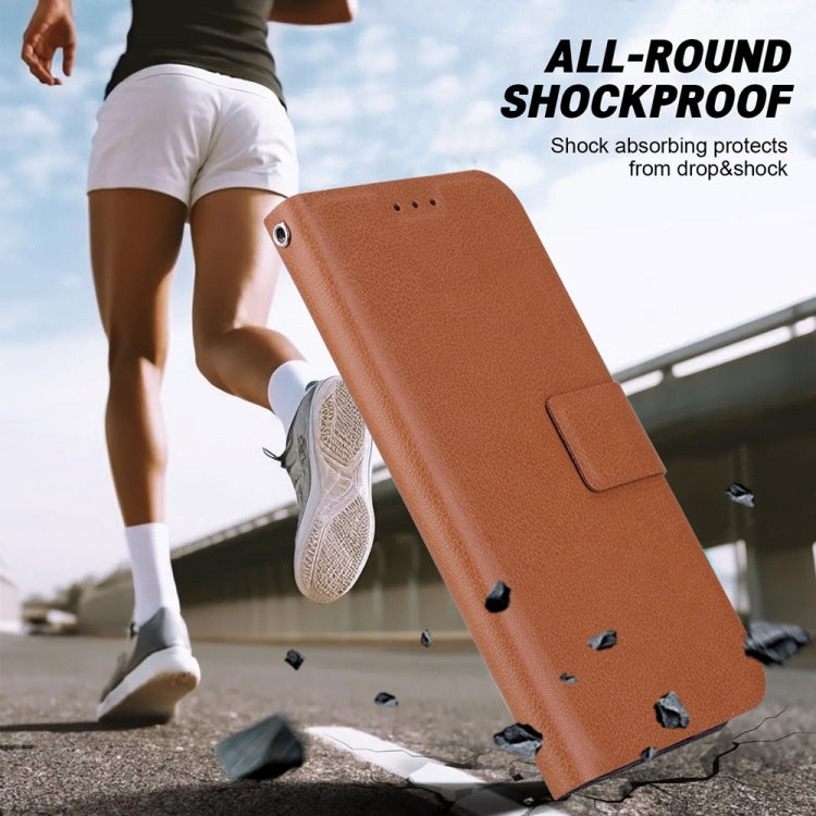 For Samsung Galaxy S25+ 5G Ultra-thin Voltage Magnetic Buckle Leather Phone Case(Brown) - Galaxy S25+ 5G Cases by PMC TechLife | Online Shopping South Africa | PMC TechLife | Buy Now Pay Later Mobicred