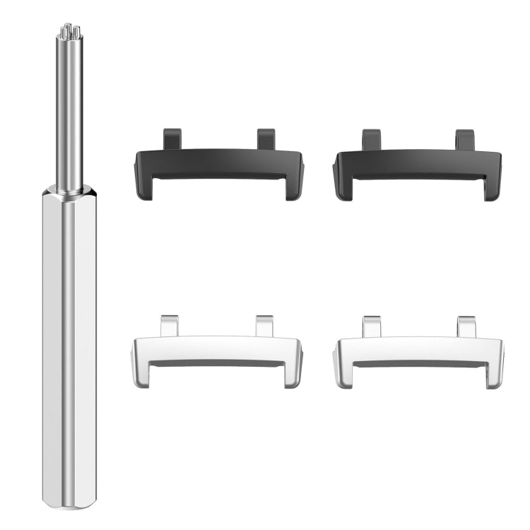 For Amazfit T-Rex 3 1 Pair Metal Head Adapter Watch Band Connector With Removal Tool(Silver) - free shipping - PMc TechLife - Order now!