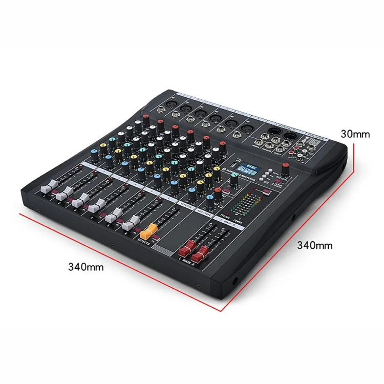 XTUGA CT60X 6-Channels Audio Mixer DJ Mixing Console with 48V Power Supply(EU Plug) - Live Sound Effects Processors by XTUGA | Online Shopping South Africa | PMC TechLife | Buy Now Pay Later Mobicred