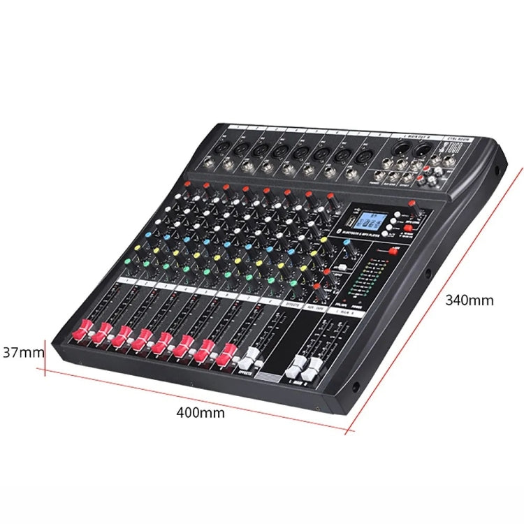 XTUGA CT80X 8-Channels Audio Mixer DJ Mixing Console with 48V Power Supply(EU Plug) - Live Sound Effects Processors by XTUGA | Online Shopping South Africa | PMC TechLife | Buy Now Pay Later Mobicred