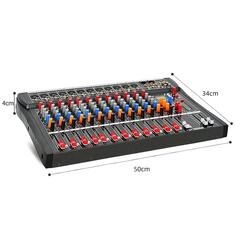 XTUGA CT120X 12-Channels Audio Mixer DJ Mixing Console with 48V Power Supply(EU Plug) - Live Sound Effects Processors by XTUGA | Online Shopping South Africa | PMC TechLife | Buy Now Pay Later Mobicred