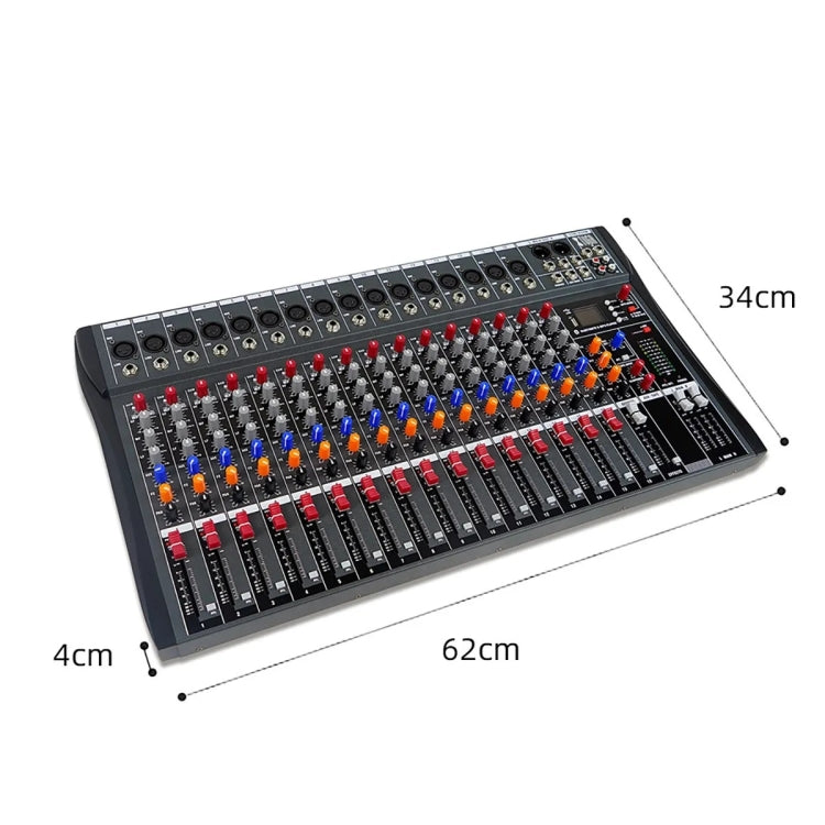 XTUGA CT160X 16-Channels Audio Mixer DJ Mixing Console with 48V Power Supply(US Plug) - Live Sound Effects Processors by XTUGA | Online Shopping South Africa | PMC TechLife | Buy Now Pay Later Mobicred
